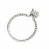 0.50ct Natural Oval Hidden Halo Engagement Ring