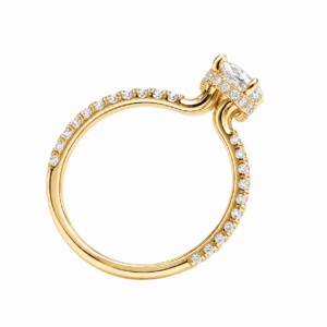1.00ct Lab-Grown Oval Hidden Halo Engagement Ring