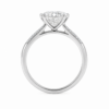 0.50ct Natural Oval Side Stone Engagement Ring