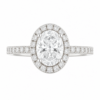 0.70ct Natural Oval Classic Halo Engagement Ring