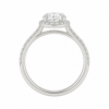 0.70ct Natural Oval Classic Halo Engagement Ring