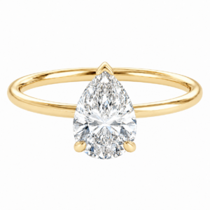 0.50ct Natural Pear Classic Solitaire Engagement Ring