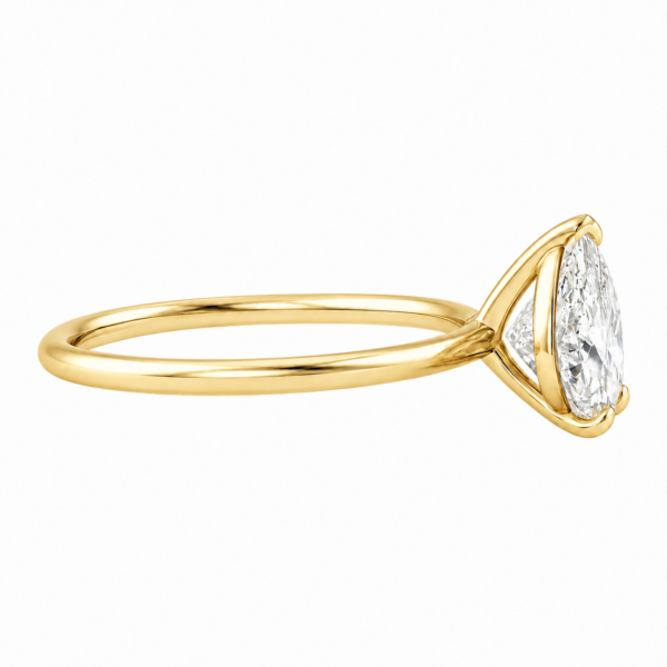 0.50ct Natural Pear Classic Solitaire Engagement Ring
