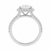 0.70ct Natural Pear Classic Halo Engagement Ring