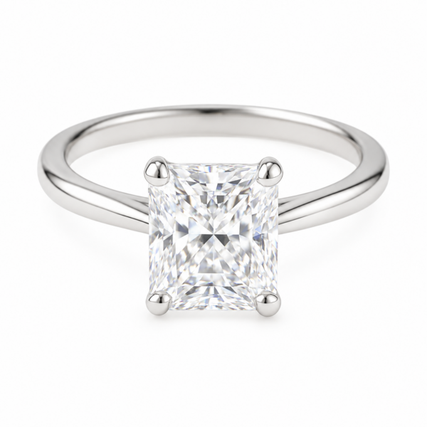 0.30ct Natural Radiant Classic Solitaire Engagement Ring