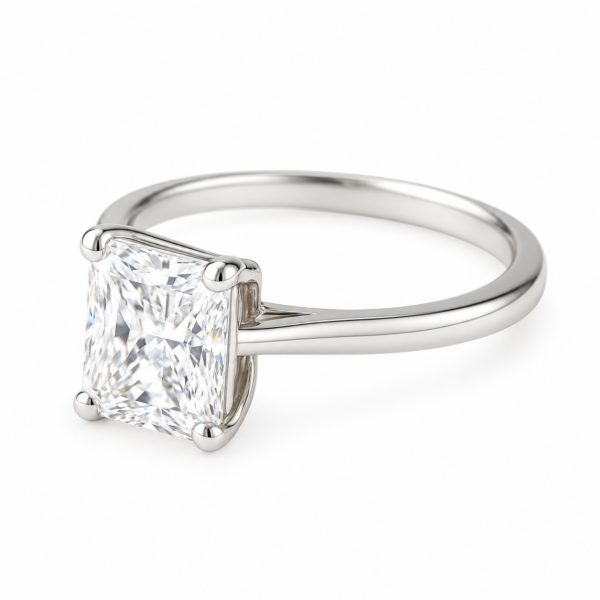 0.30ct Natural Radiant Classic Solitaire Engagement Ring