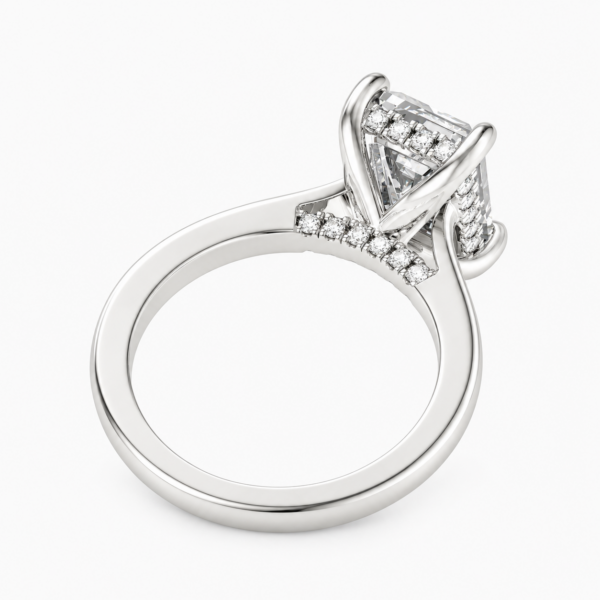 2.00ct Lab-Grown Radiant Hidden Halo Engagement Ring