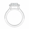 0.70ct Natural Radiant Classic Halo Engagement Ring
