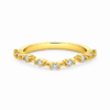 Lab-Grown Four Prong Closed Gallery Wedding Band – 2mm Diamonds