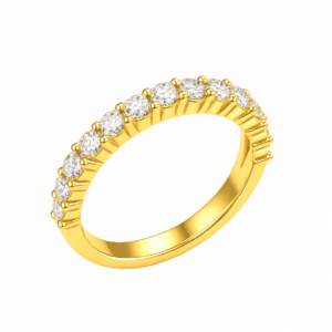 Lab-Grown Half Eternity Closed Gallery Wedding Band – 3.7mm Diamonds