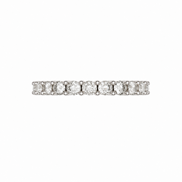 Lab-Grown Half Eternity Closed Gallery Wedding Band – 3mm Diamonds