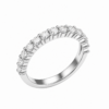 Lab-Grown Half Eternity Closed Gallery Wedding Band – 3mm Diamonds