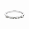 Natural Marquise & Round Wedding Band – 3.5mm Marquise + 1.8mm Round