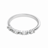 Natural Marquise & Round Wedding Band – 3.5mm Marquise + 1.8mm Round