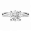 0.30ct Natural Round Brilliant Four-Claw Knife Edge Solitaire