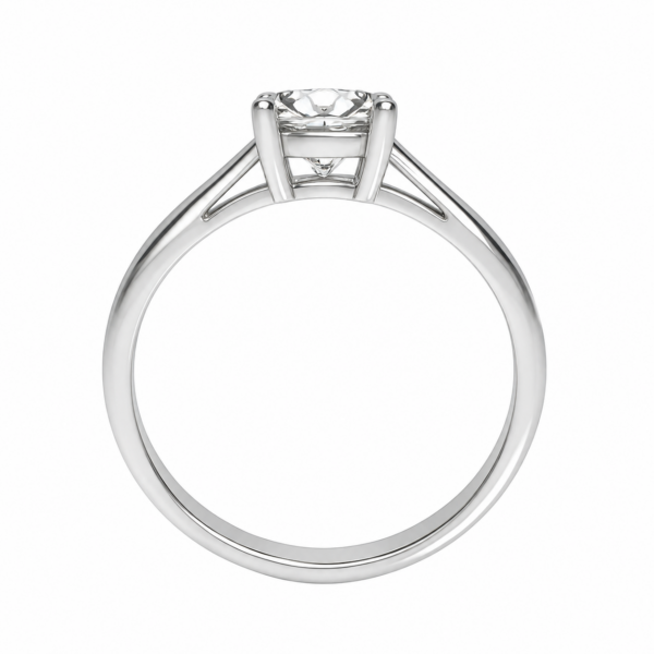0.30ct Natural Round Brilliant Four-Claw Knife Edge Solitaire