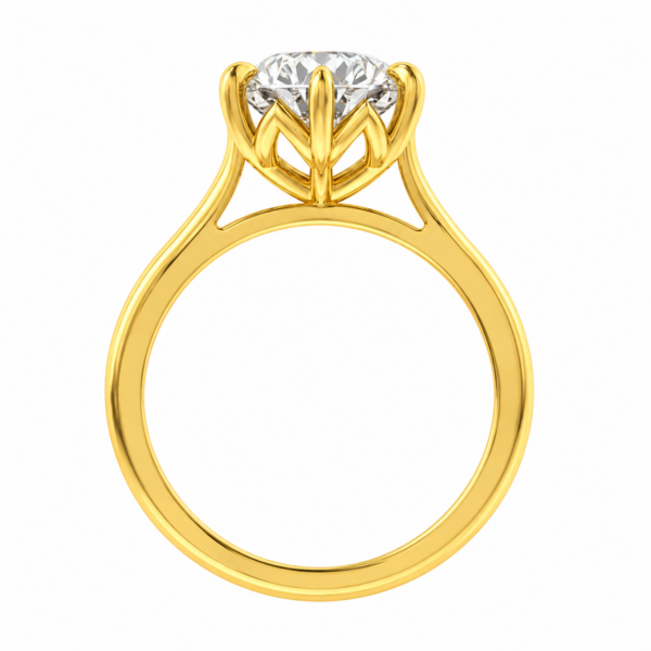 0.50ct Natural Round Brilliant Flower Solitaire