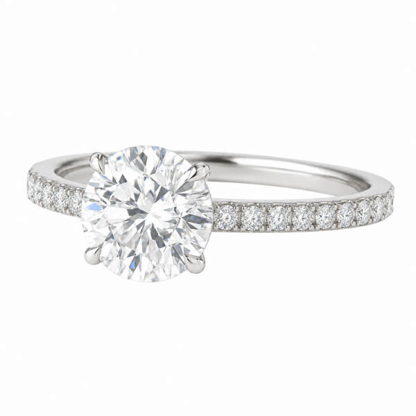 0.50ct Natural Round Brilliant Hidden Halo