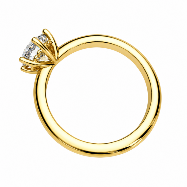 0.50ct Natural Round Brilliant Six-Claw Heart Solitaire