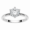 3.00ct Lab-Grown Round Brilliant Six-Claw Heart Solitaire
