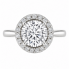 1.50ct Lab-Grown Round Brilliant Halo Solitaire