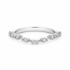 Lab-Grown Four Prong Closed Gallery Wedding Band – 3mm Diamonds