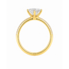 0.30ct Natural Pear Classic Side Stone Engagement Ring
